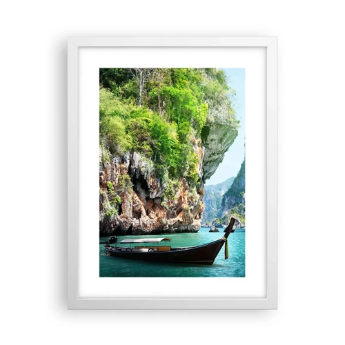 Poster in white frmae - Invitation for an Exotic Trip - 30x40 cm