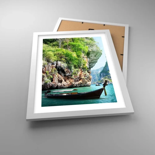 Poster in white frmae - Invitation for an Exotic Trip - 30x40 cm