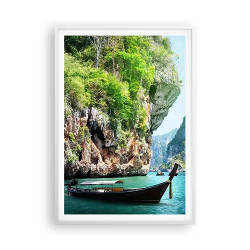 Poster in white frmae - Invitation for an Exotic Trip - 70x100 cm