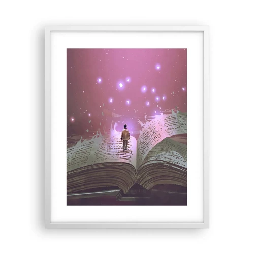 Poster in white frmae - Invitation to Another World -Read It! - 40x50 cm