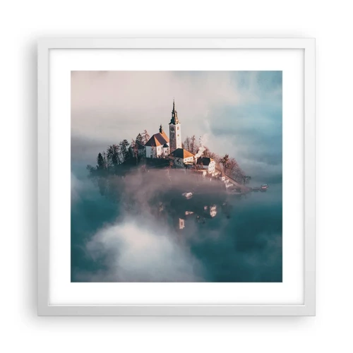 Poster in white frmae - Island of Dreams - 40x40 cm