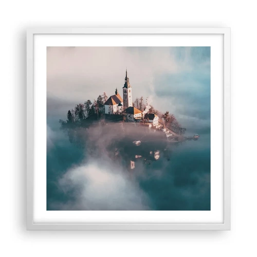 Poster in white frmae - Island of Dreams - 50x50 cm
