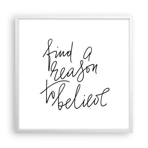 Poster in white frmae - It Is Possible - 60x60 cm