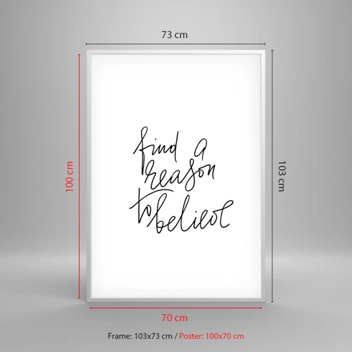 Poster in white frmae - It Is Possible - 70x100 cm