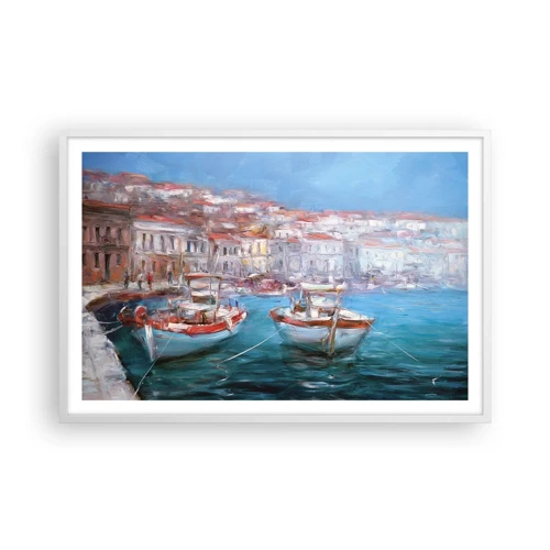 Poster in white frmae - Italian Bay - 91x61 cm