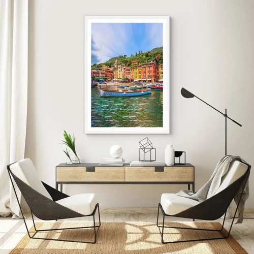 Poster in white frmae - Italian Morning - 50x70 cm