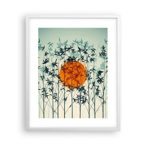 Poster in white frmae - Japanese Sun - 40x50 cm