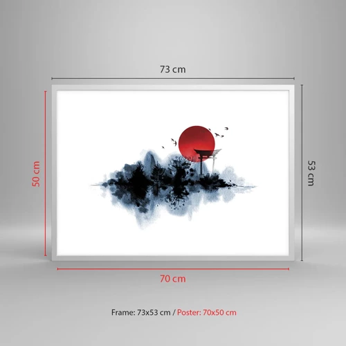 Poster in white frmae - Japanese View - 70x50 cm