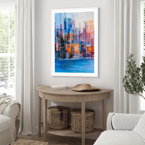 Poster in white frmae - Joyful Metropolis - 30x40 cm