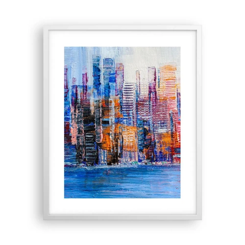 Poster in white frmae - Joyful Metropolis - 40x50 cm