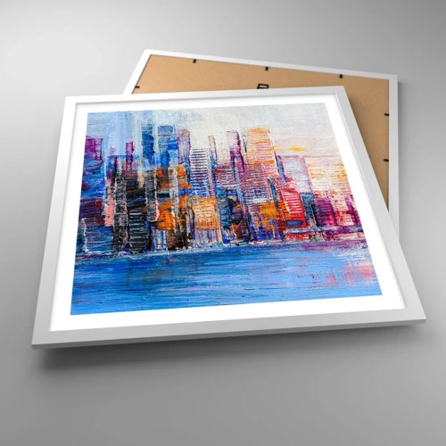 Poster in white frmae - Joyful Metropolis - 50x50 cm