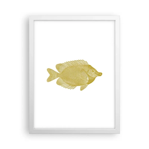 Poster in white frmae - Just a Fish - 30x40 cm