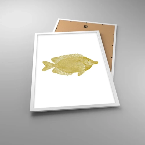 Poster in white frmae - Just a Fish - 50x70 cm