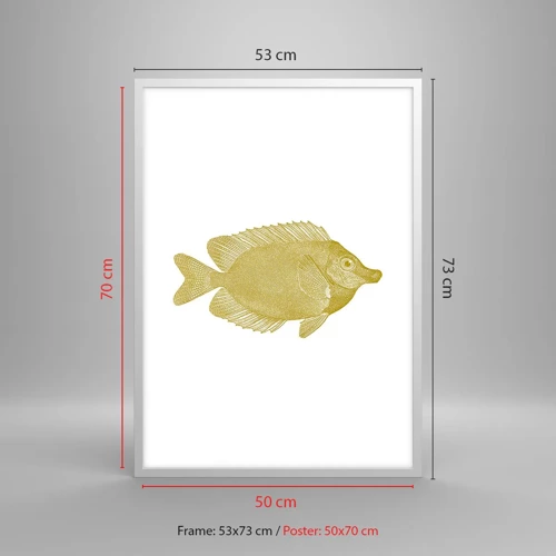 Poster in white frmae - Just a Fish - 50x70 cm