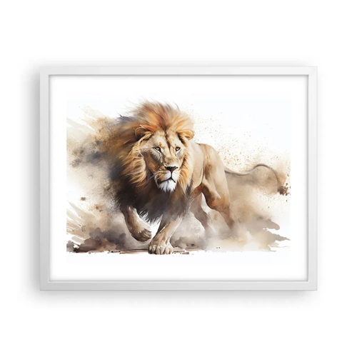 Poster in white frmae - King is on the Move - 50x40 cm