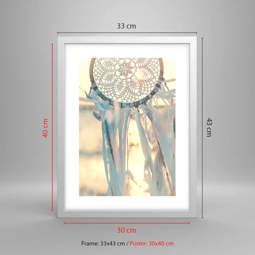 Poster in white frmae - Lace Totem - 30x40 cm