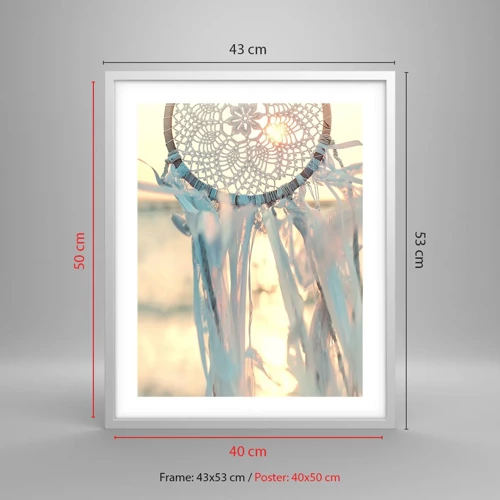 Poster in white frmae - Lace Totem - 40x50 cm