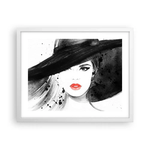 Poster in white frmae - Lady in Black - 50x40 cm