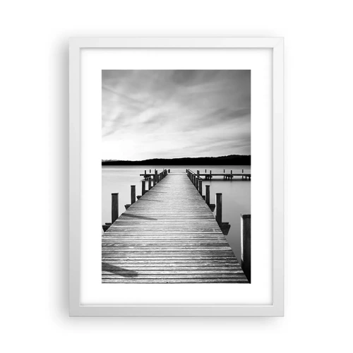 Poster in white frmae - Lake of Peace - 30x40 cm