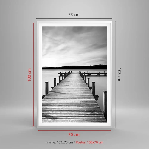 Poster in white frmae - Lake of Peace - 70x100 cm