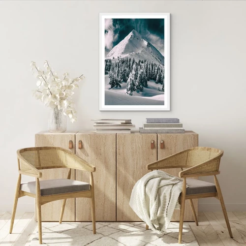 Poster in white frmae - Land of Snow and Ice - 70x100 cm
