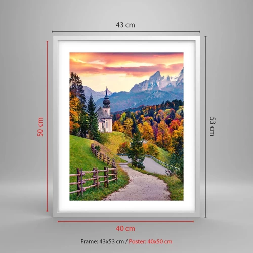 Poster in white frmae - Landscape Like a Picture - 40x50 cm