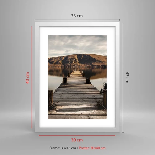 Poster in white frmae - Landscape in Silence - 30x40 cm