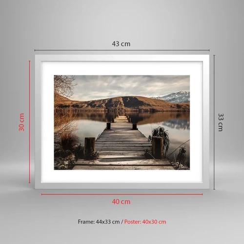 Poster in white frmae - Landscape in Silence - 40x30 cm