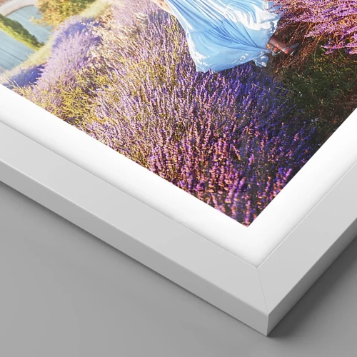 Poster in white frmae - Lavender Girl - 91x61 cm