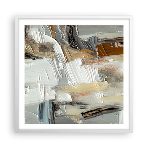 Poster in white frmae - Layers of Colour - 60x60 cm