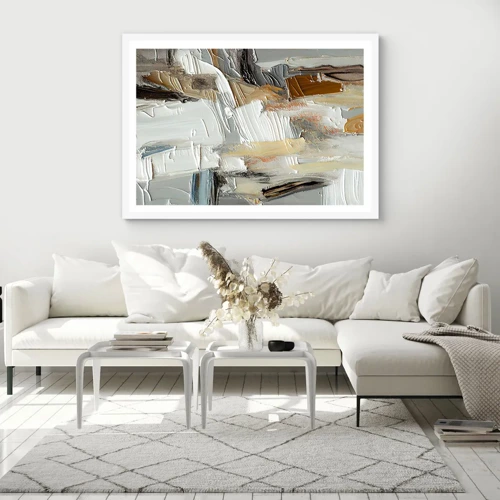 Poster in white frmae - Layers of Colour - 91x61 cm