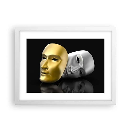 Poster in white frmae - Life Is a Theatre - 40x30 cm