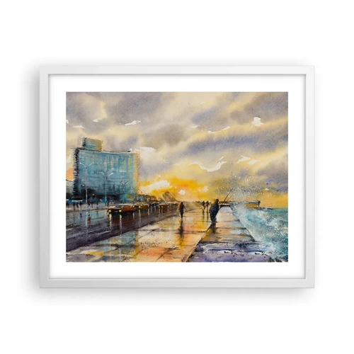 Poster in white frmae - Life On the Coast - 50x40 cm