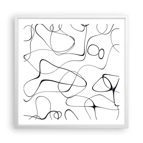 Poster in white frmae - Life Paths, Trails of Fortune - 60x60 cm