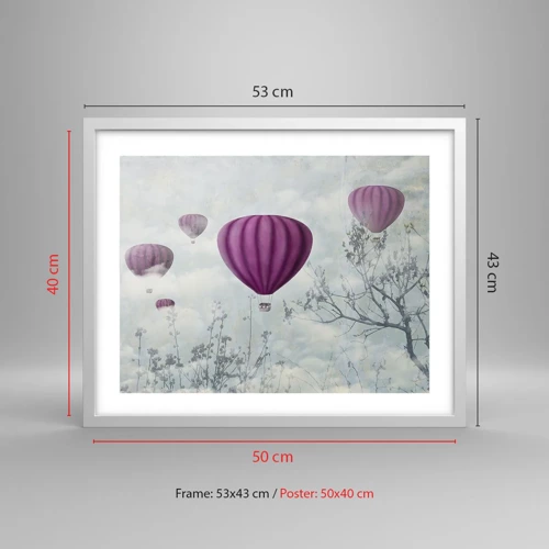 Poster in white frmae - Like Ships in the Sky - 50x40 cm