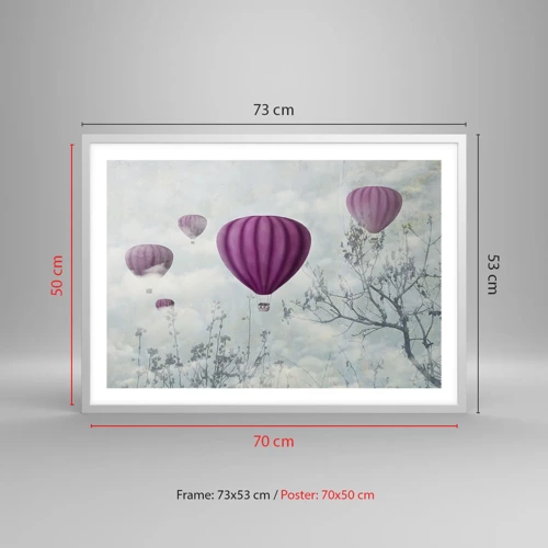 Poster in white frmae - Like Ships in the Sky - 70x50 cm