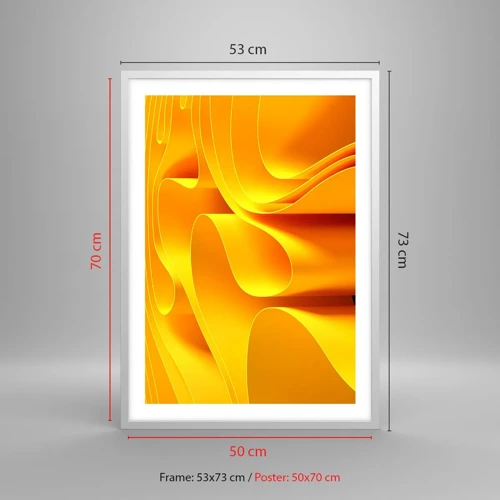Poster in white frmae - Like Waves of the Sun - 50x70 cm