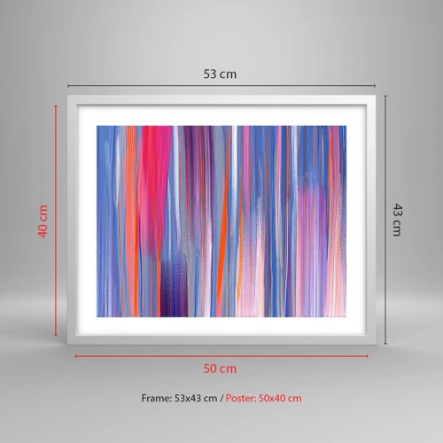 Poster in white frmae - Like a Rainbow - 50x40 cm