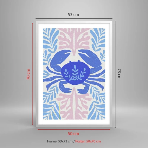 Poster in white frmae - Like a Sea Flower - 50x70 cm