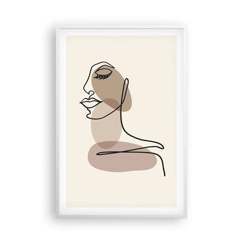 Poster in white frmae - Listening to Herself - 61x91 cm