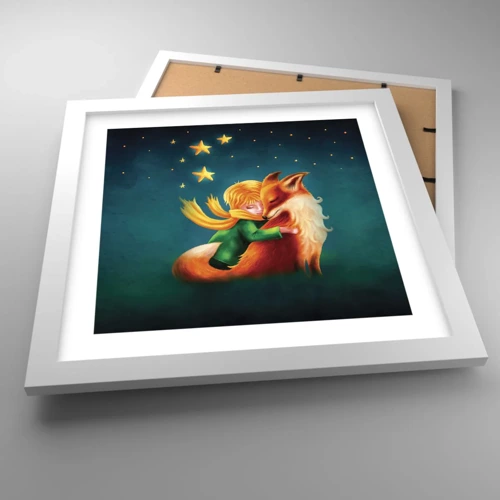 Poster in white frmae - Little Prince - 30x30 cm