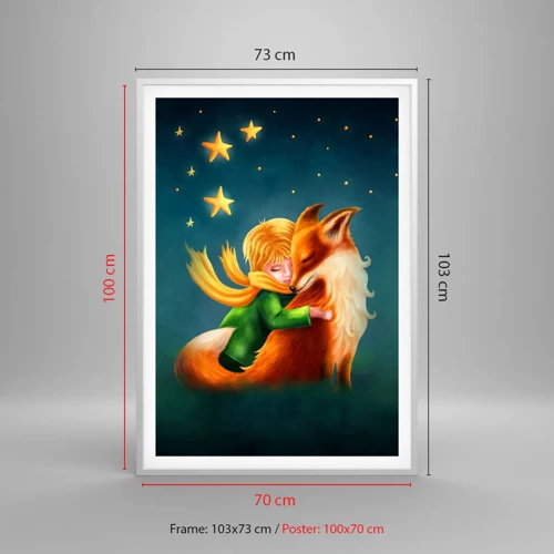 Poster in white frmae - Little Prince - 70x100 cm