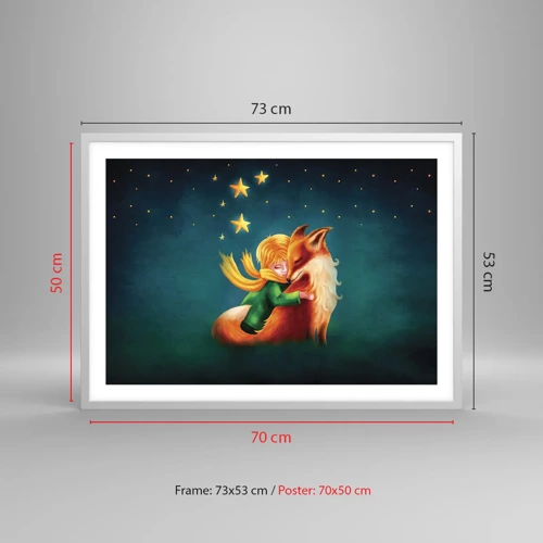 Poster in white frmae - Little Prince - 70x50 cm