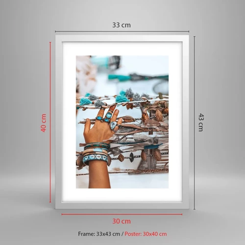 Poster in white frmae - Local Treasures - 30x40 cm