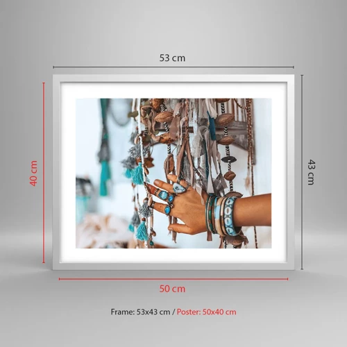 Poster in white frmae - Local Treasures - 50x40 cm