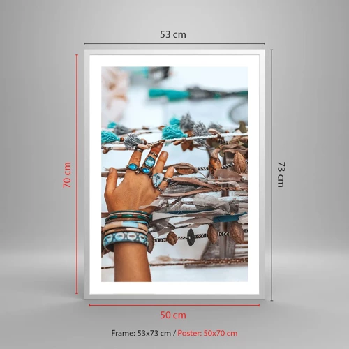 Poster in white frmae - Local Treasures - 50x70 cm