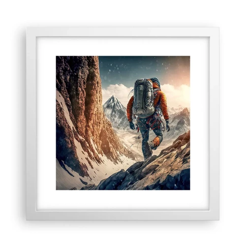 Poster in white frmae - Lonely Warrior - 30x30 cm