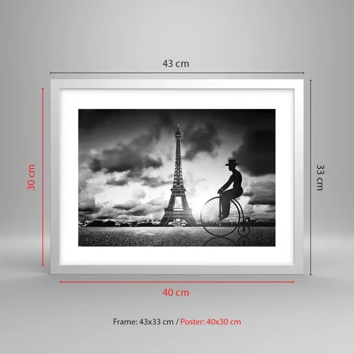 Poster in white frmae - Longing for Belle Epoque - 40x30 cm