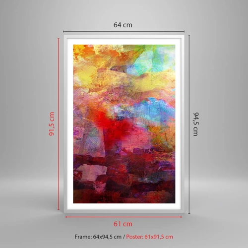 Poster in white frmae - Looking inside the Rainbow - 61x91 cm