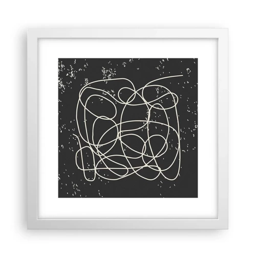 Poster in white frmae - Lost Thoughts - 30x30 cm